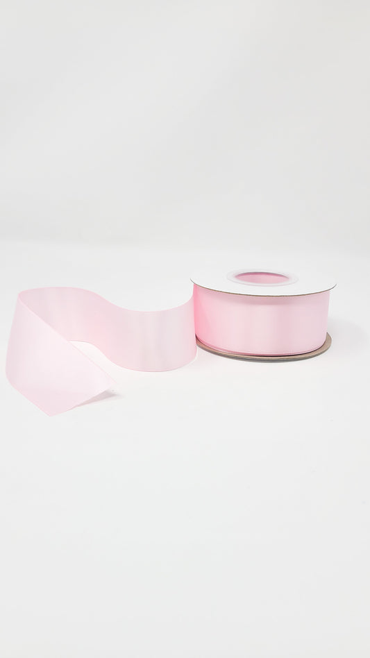 Double FaceS olid Colored Ribbon Pearl Pink