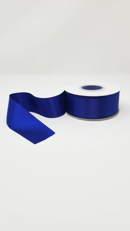 Double Face Solid Colored Ribbon Cobalt