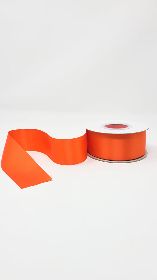 Double Face Solid Colored Ribbon Autumn Orange