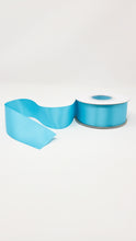 Load image into Gallery viewer, Double Face Solid Colored Ribbon Misty Turquoise
