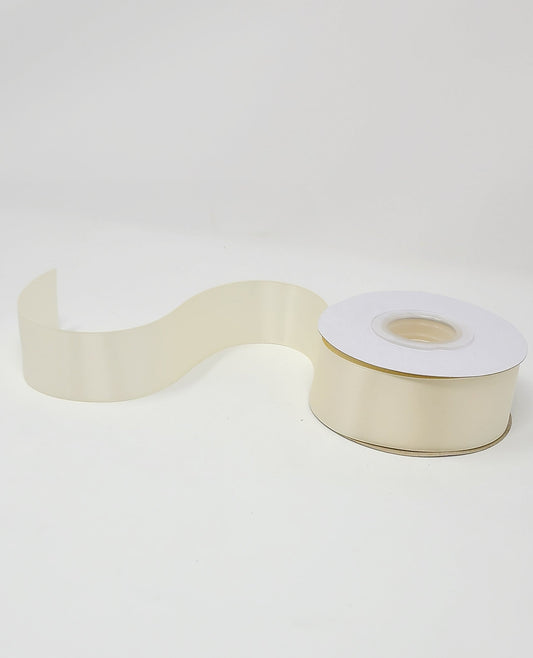 Double Face Solid Colored Ribbon Ivory