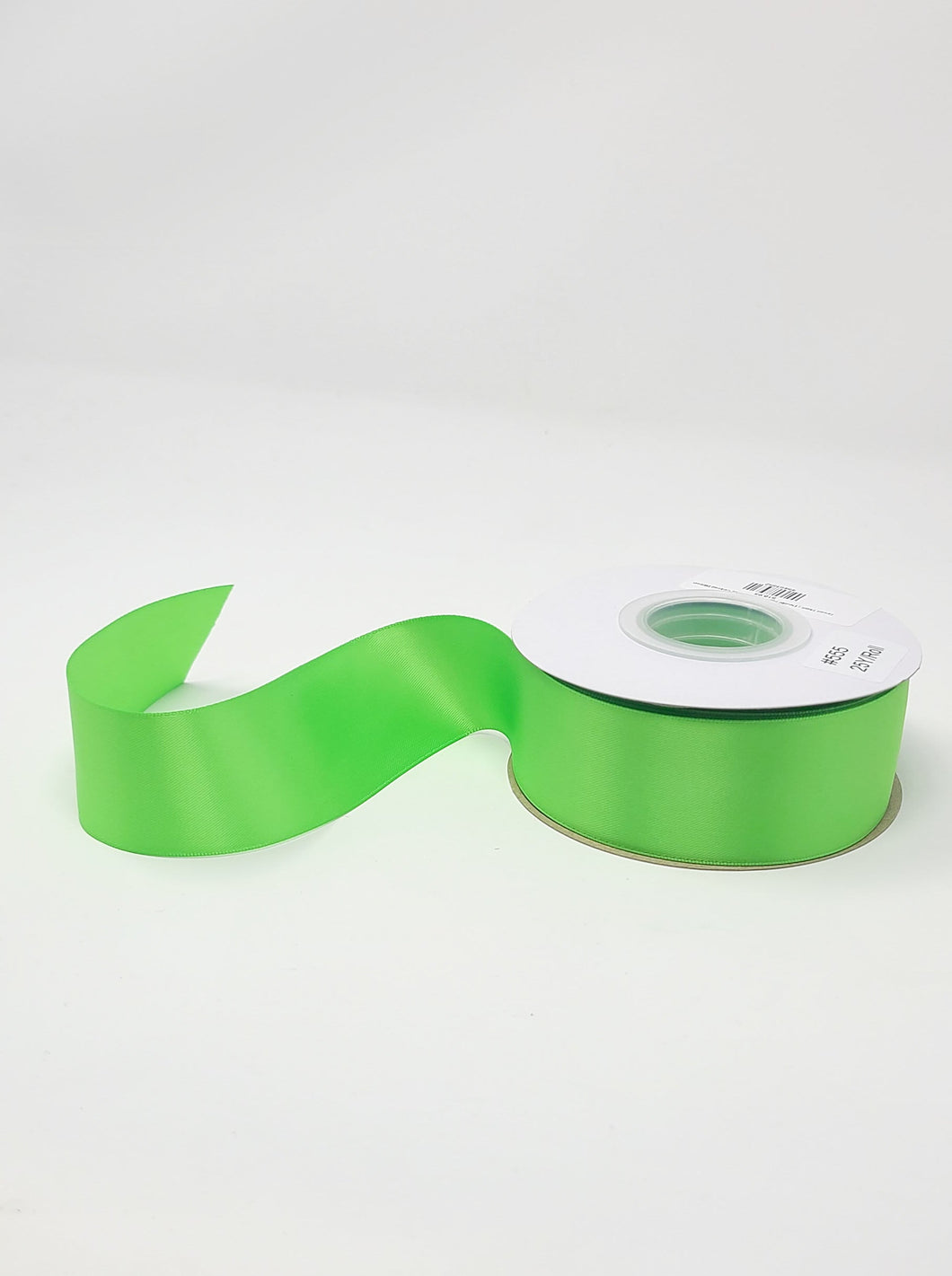 Double Face Solid Colored Ribbon Green Flash