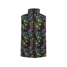 Load image into Gallery viewer, Neon Floral Bears Women&#39;s Padded Vest Jacket
