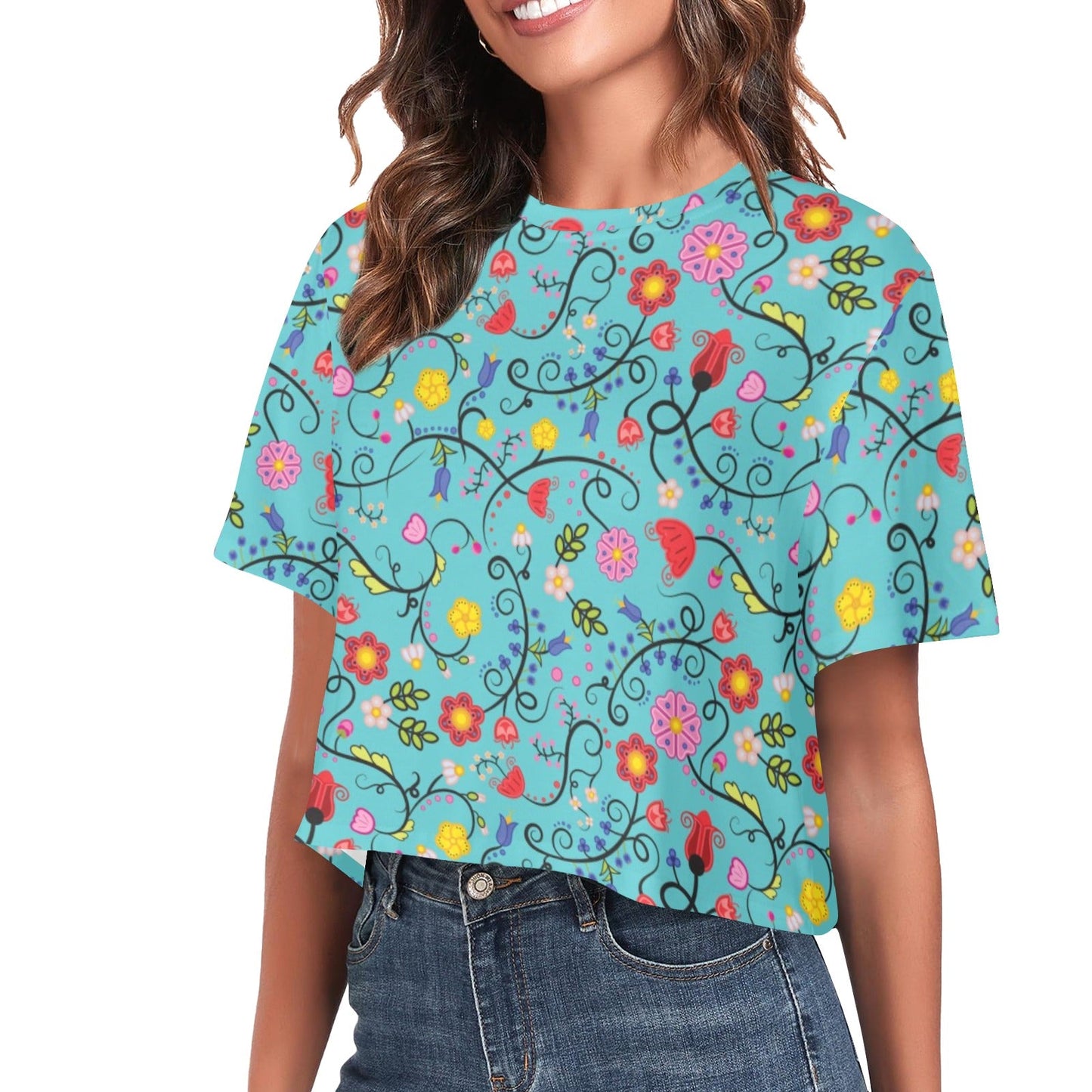 Nipin Blossom Sky Crop Top