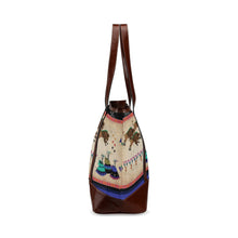 Load image into Gallery viewer, Buffalos Running Black Sky Tote Handbag
