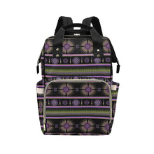 Load image into Gallery viewer, Evening Feather Wheel Multi-Function Diaper Backpack/Diaper Bag
