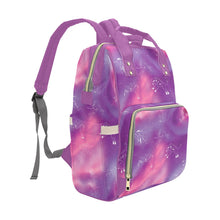 Load image into Gallery viewer, Animal Ancestors 7 Aurora Gases Pink and Purple Multi-Function Diaper Backpack/Diaper Bag
