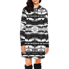 Load image into Gallery viewer, Okotoks Black and White Hoodie Dress
