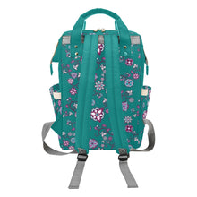 Load image into Gallery viewer, Burgundy Bloom Multi-Function Diaper Backpack/Diaper Bag
