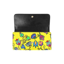 Load image into Gallery viewer, Indigenous Paisley Yellow Women&#39;s Trifold Wallet
