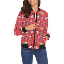 Load image into Gallery viewer, New Growth Vermillion Bomber Jacket for Women
