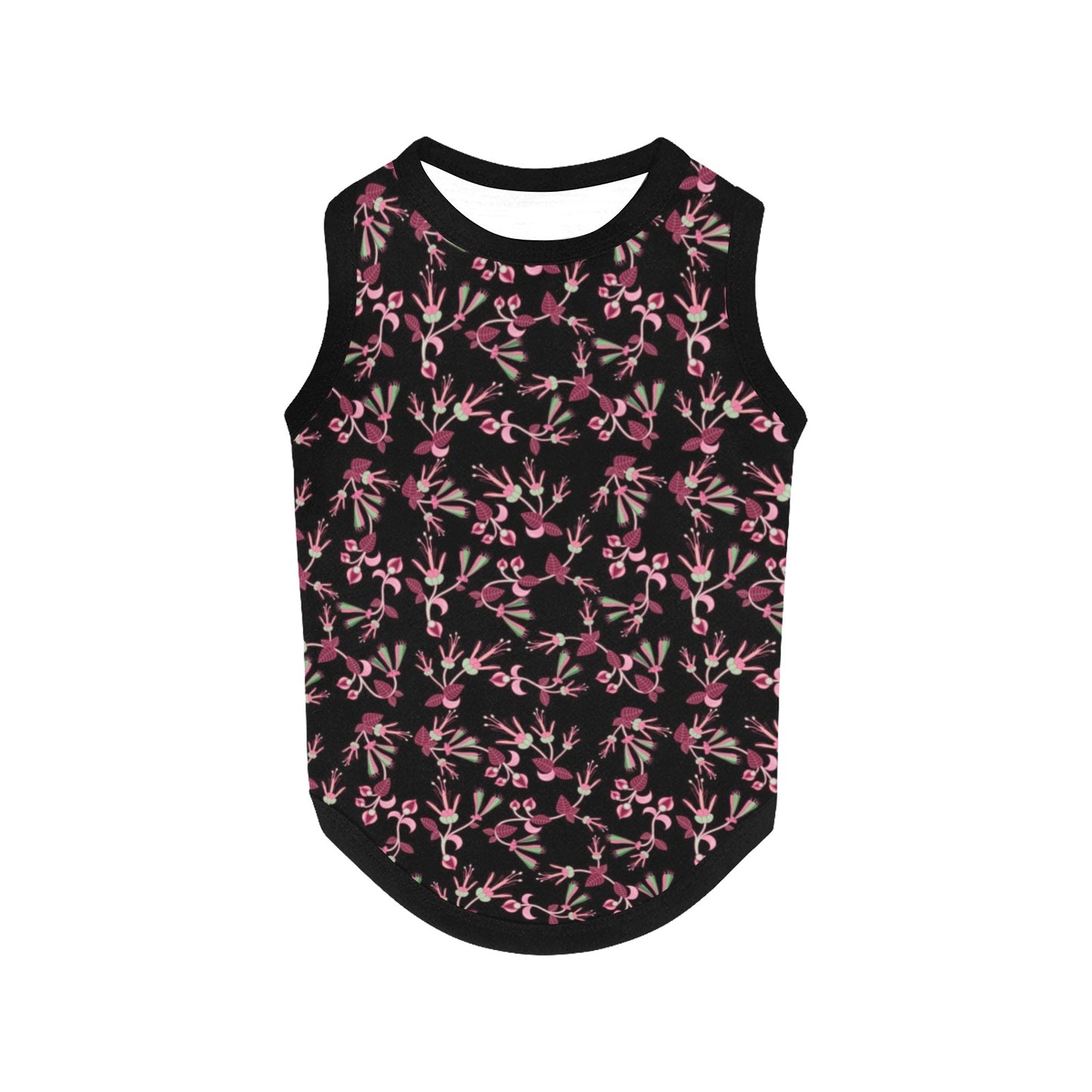 Floral Green Black Pet Tank Top