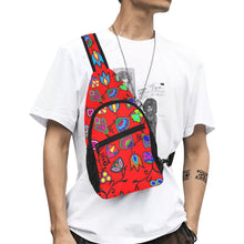 Load image into Gallery viewer, Indigenous Paisley Dahlia Chest Bag
