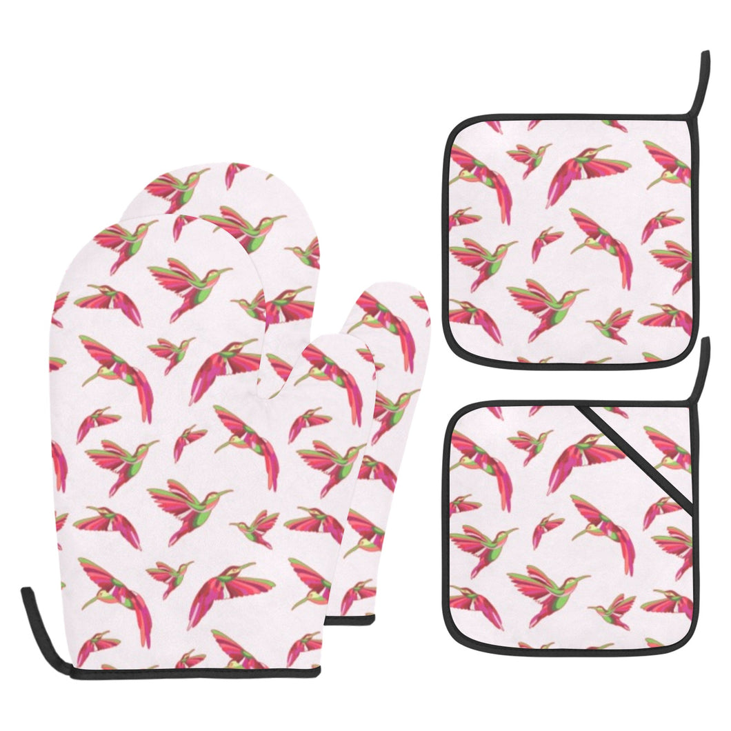 Red Swift Colourful Oven Mitt & Pot Holder