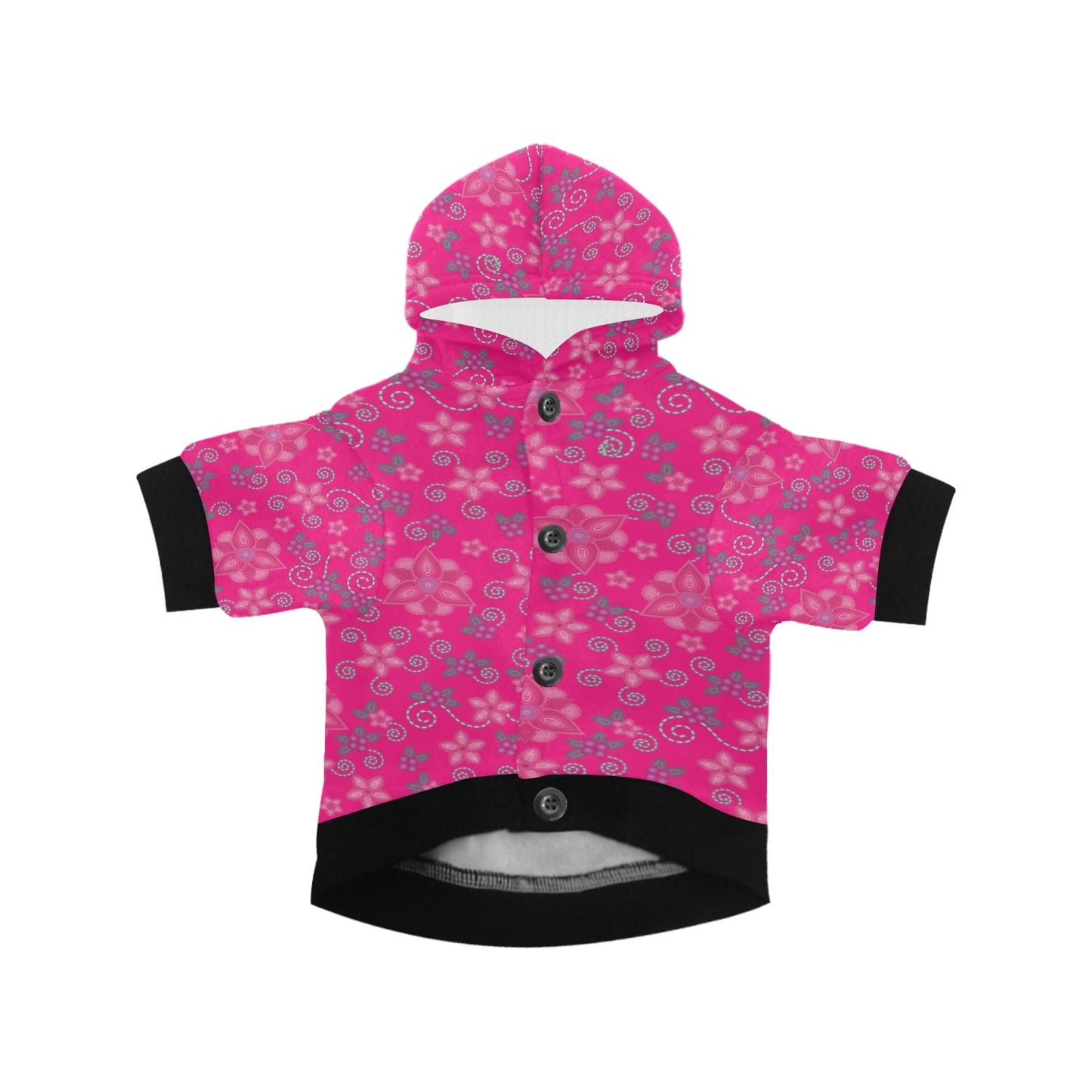 Berry Picking Pink Pet Dog Hoodie