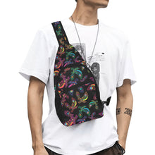 Load image into Gallery viewer, Neon Floral Eagles Chest Bag
