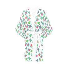 Load image into Gallery viewer, Berry Flowers White Kimono Robe
