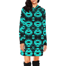 Load image into Gallery viewer, Dark Teal Winter Camp Hoodie Dress
