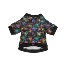 Load image into Gallery viewer, Neon Floral Turtle Pet Dog Round Neck Shirt
