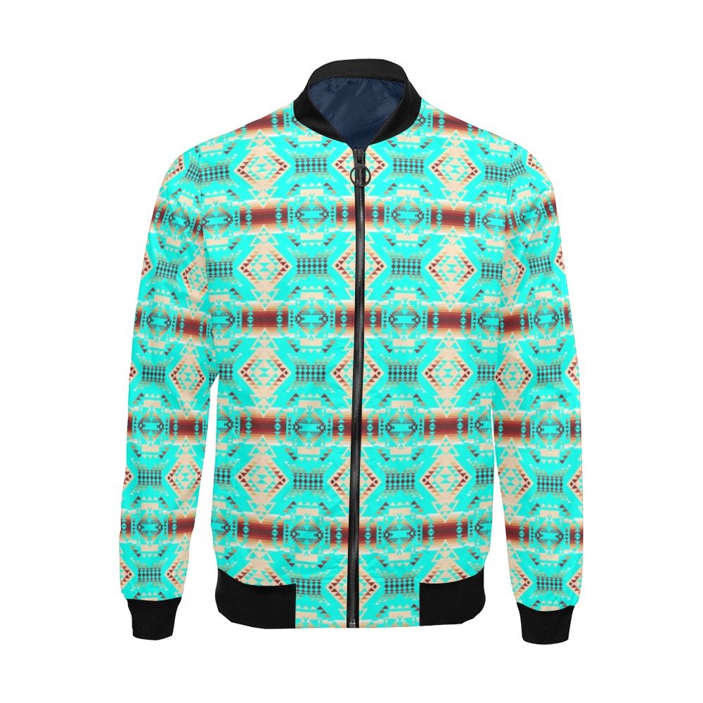 Gathering Earth Turquoise Bomber Jacket for Men