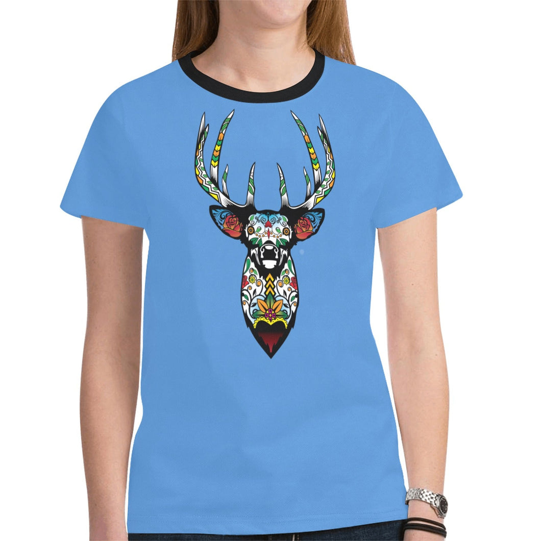 Elk Spirit Guide (Blue) New T-shirt for Women