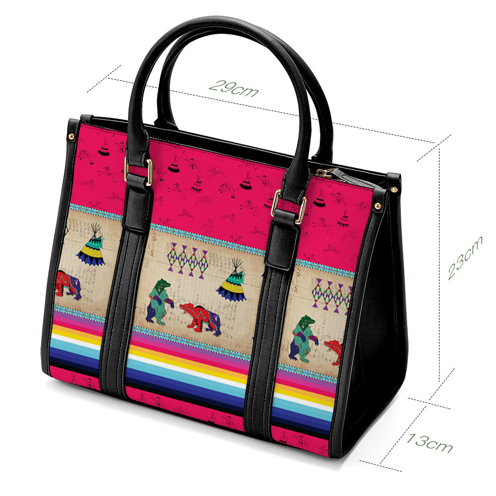 Bear Ledger Berry Convertible Handbag