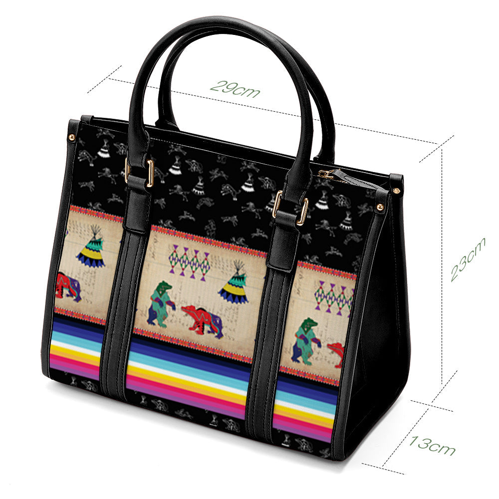 Bear Ledger Black Sky Convertible Handbag
