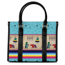 Load image into Gallery viewer, Bear Ledger Sky Convertible Hand or Shoulder Bag
