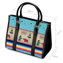 Load image into Gallery viewer, Bear Ledger Sky Convertible Hand or Shoulder Bag
