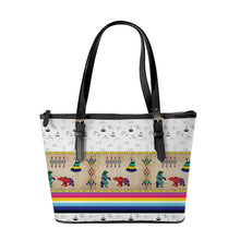 Load image into Gallery viewer, Bear Ledger White Clay Large Tote Shoulder Bag
