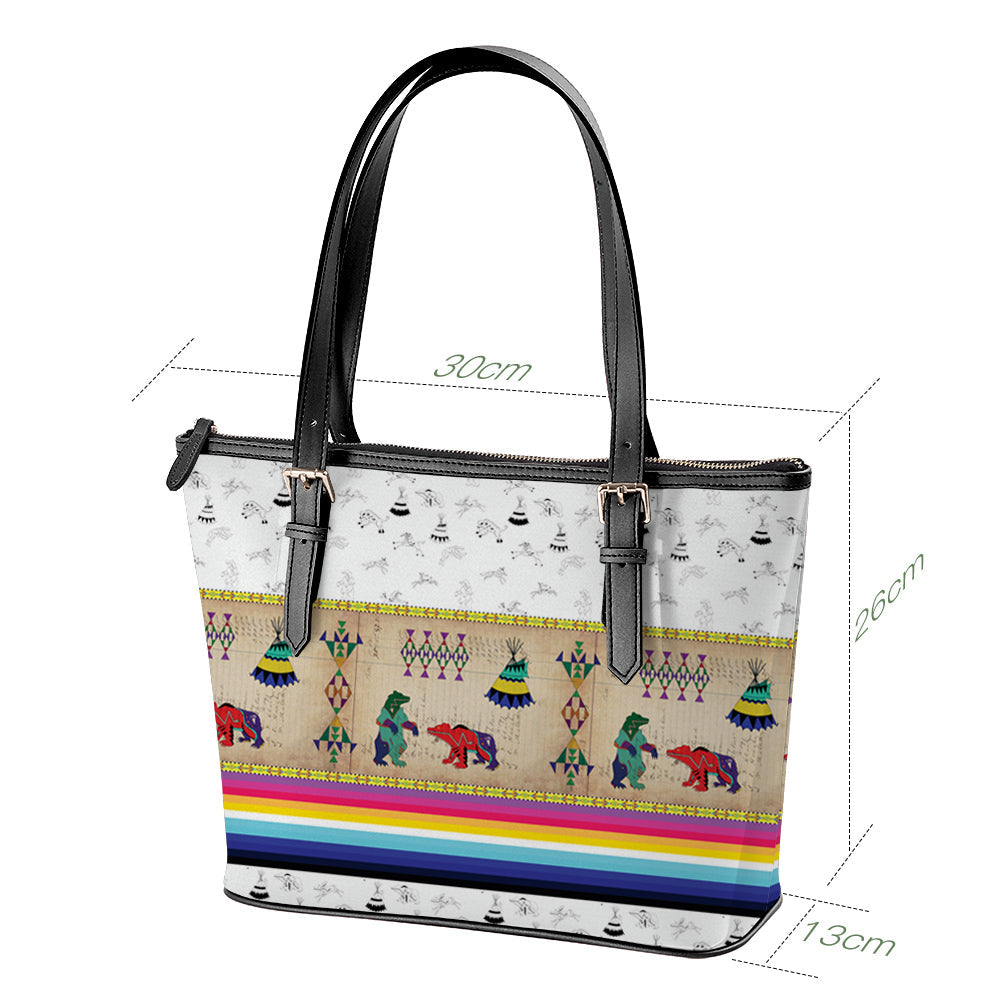 Bear Ledger White Clay Tote