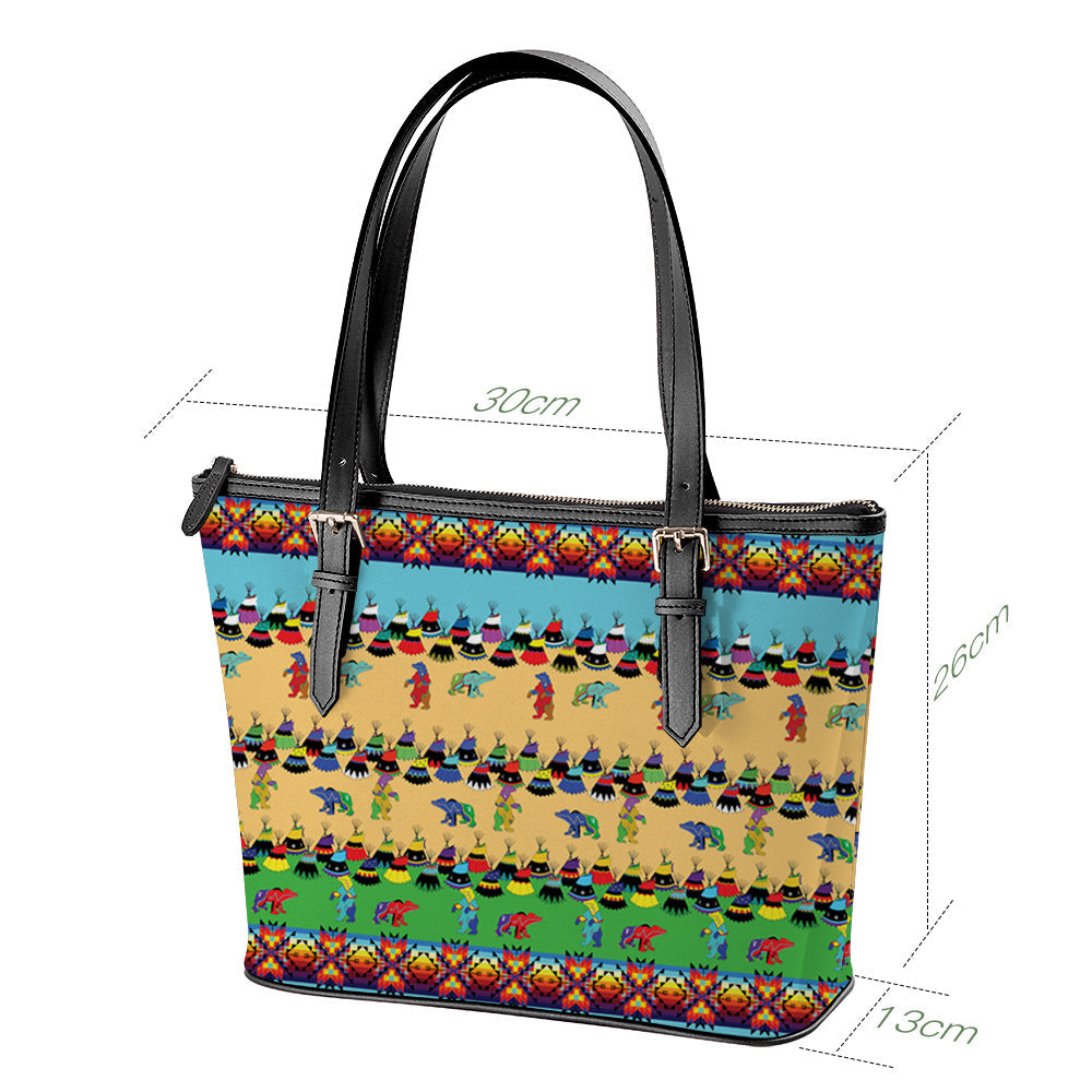 Bear Medicine Large Tote Shoulder Bag