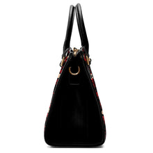 Load image into Gallery viewer, Black Rose Convertible Hand or Shoulder Bag
