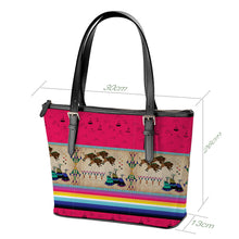 Load image into Gallery viewer, Buffalos Running Berry Large Tote Shoulder Bag
