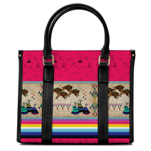 Load image into Gallery viewer, Buffalos Running Berry Convertible Hand or Shoulder Bag
