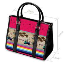 Load image into Gallery viewer, Buffalos Running Berry Convertible Hand or Shoulder Bag
