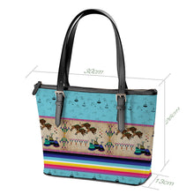 Load image into Gallery viewer, Buffalos Running Sky Large Tote Shoulder Bag
