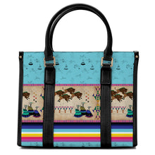 Load image into Gallery viewer, Buffalos Running Sky Convertible Hand or Shoulder Bag
