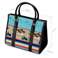 Load image into Gallery viewer, Buffalos Running Sky Convertible Hand or Shoulder Bag
