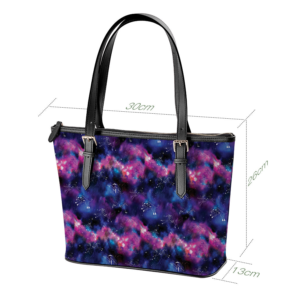 Animal Ancestors 1 Blue and Pink Large Tote Shoulder Bag