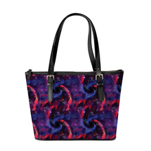 Load image into Gallery viewer, Animal Ancestors 3 Blue Pink Swirl Large Tote Shoulder Bag
