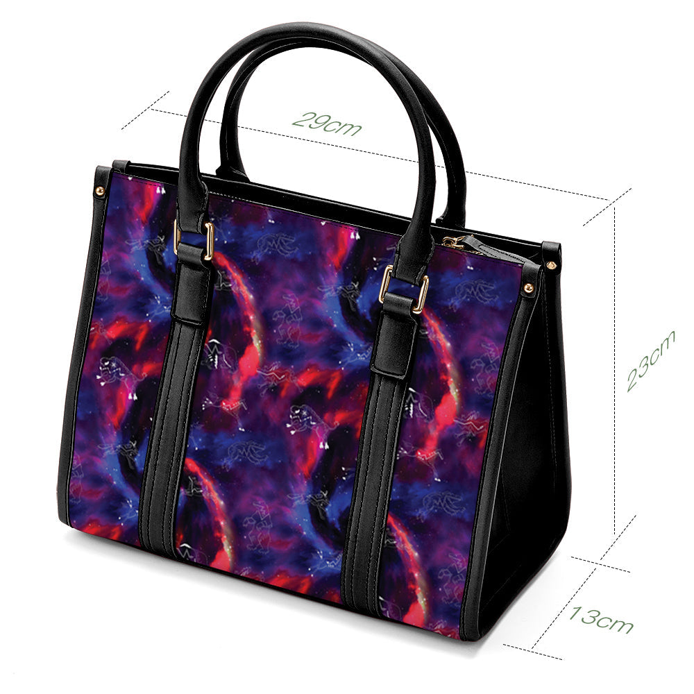 Animal Ancestors 3 Blue Pink Swirl Convertible Hand or Shoulder Bag