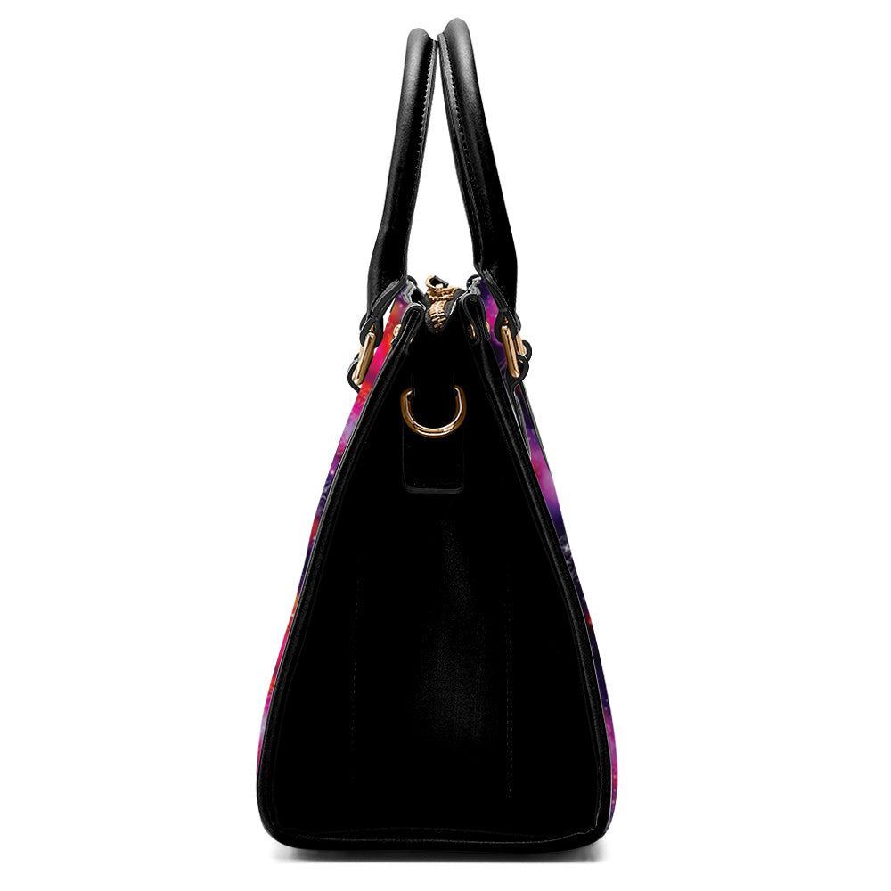 Animal Ancestors 9 Cosmic Swirl Purple and Red Convertible Handbag