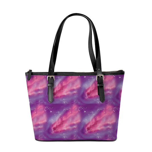 Animal Ancestors 7 Aurora Gases Pink and Purple Large Tote Shoulder Bag