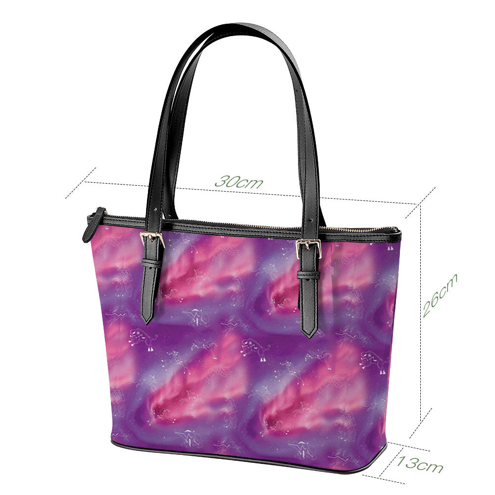 Animal Ancestors 7 Aurora Gases Pink and Purple Large Tote Shoulder Bag