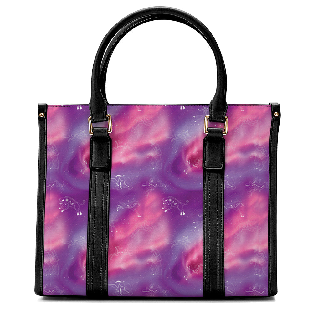 Animal Ancestors 7 Aurora Gases Pink and Purple Convertible Hand or Shoulder Bag