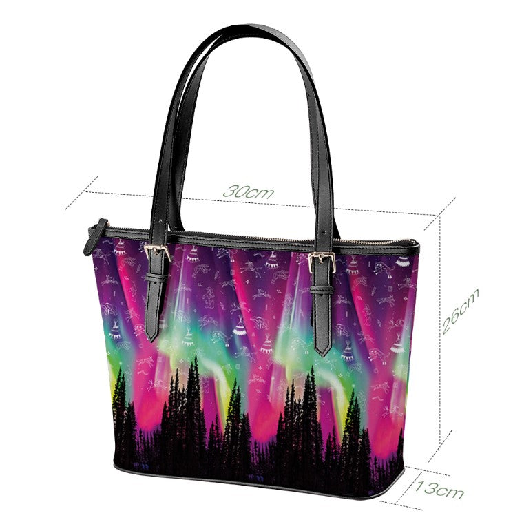 Aurora Medicine Animals 3 Large Tote Shoulder Bag