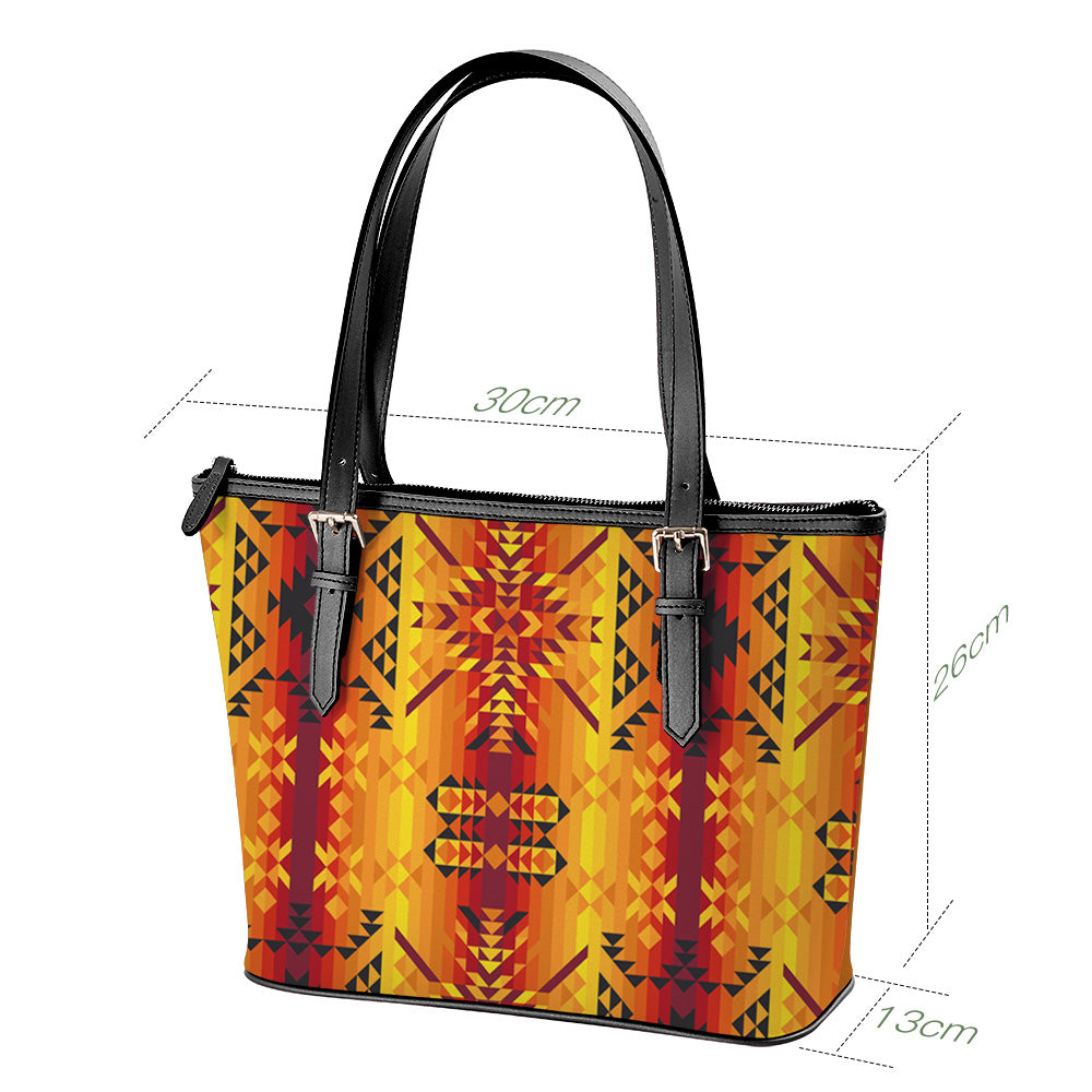 Desert Geo Yellow Red Large Tote Shoulder Bag