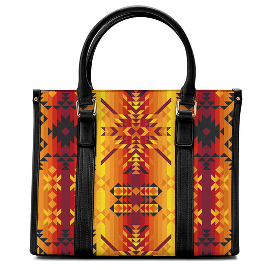 Desert Geo Yellow Red Convertible Hand or Shoulder Bag