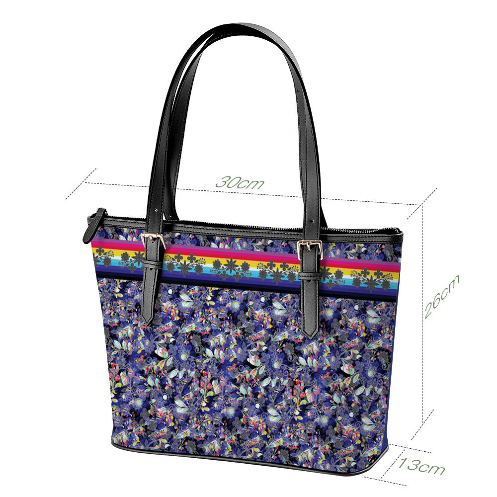 Culture in Nature Blue Large Tote Shoulder Bag